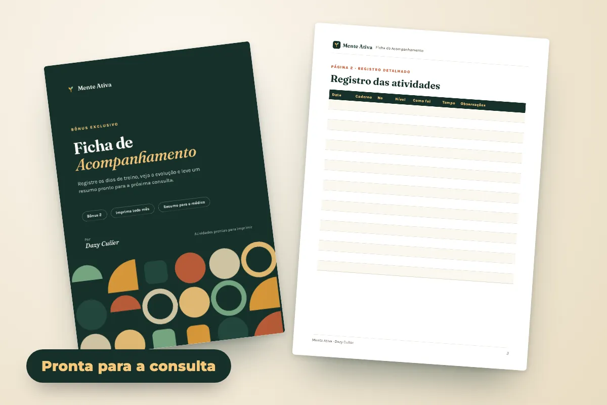 Capa e página da Ficha de Acompanhamento.