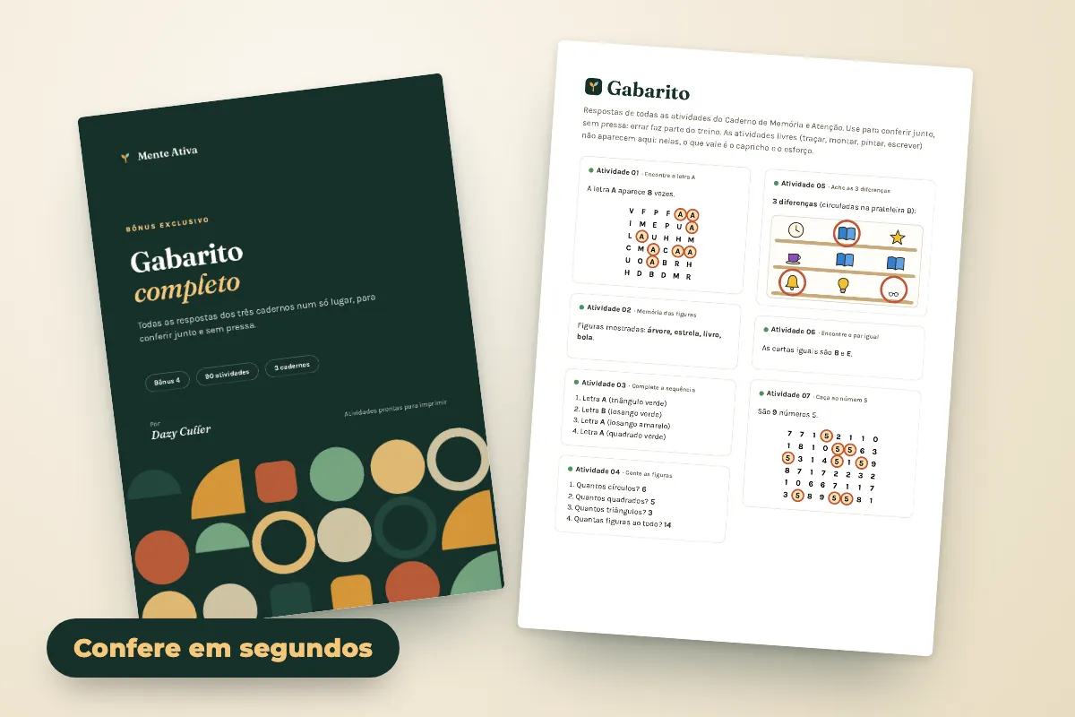 Capa e página do Gabarito Completo.